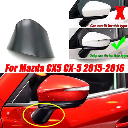 2 x Left & Right Rearview Mirror Base Cover Cap for Mazda CX-5 (2015–2016)