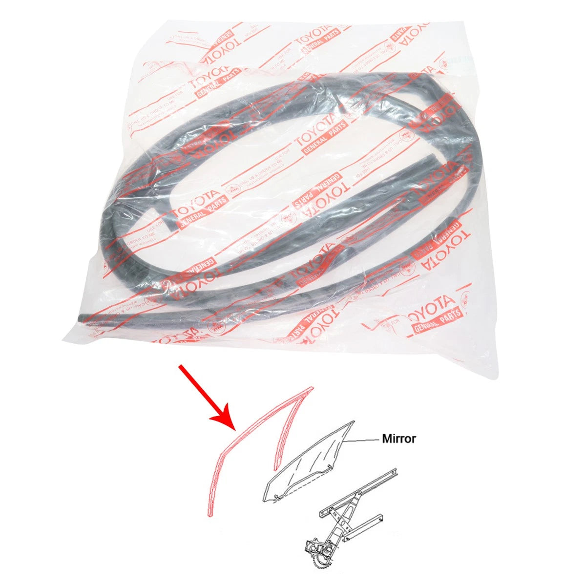 Door Glass Run Channel for Toyota Hilux Vigo GGN15 KUN36 LAN15 (2005–2015)