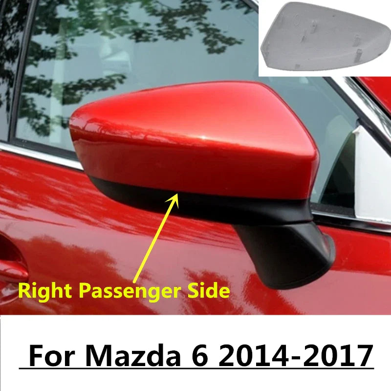 Red Right Passenger Side Rearview Mirror Cover Cap for Mazda 6 (2014–2017)