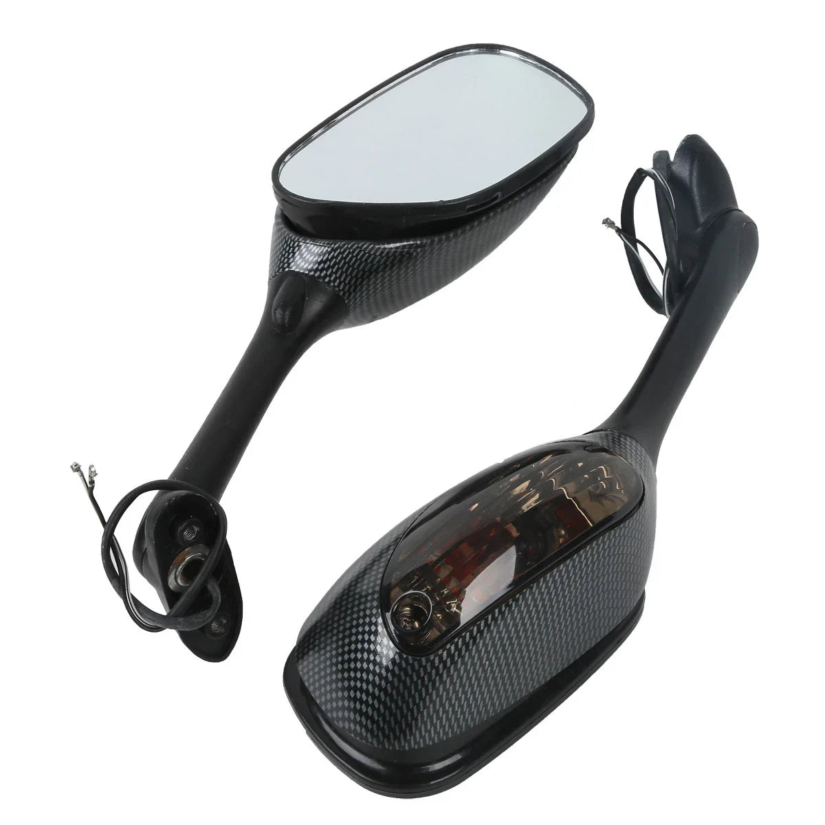 Clear/Smoke Turn Signal Rearview Mirrors for Suzuki GSXR600 GSXR750 (2006-2025)