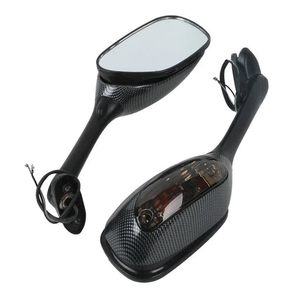 Clear/Smoke Turn Signal Rearview Mirrors for Suzuki GSXR600 GSXR750 (2006-2025)