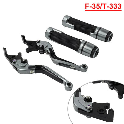 CNC Titanium Extendable Brake Clutch Levers & Grips for Daytona 675 (2006-2018)