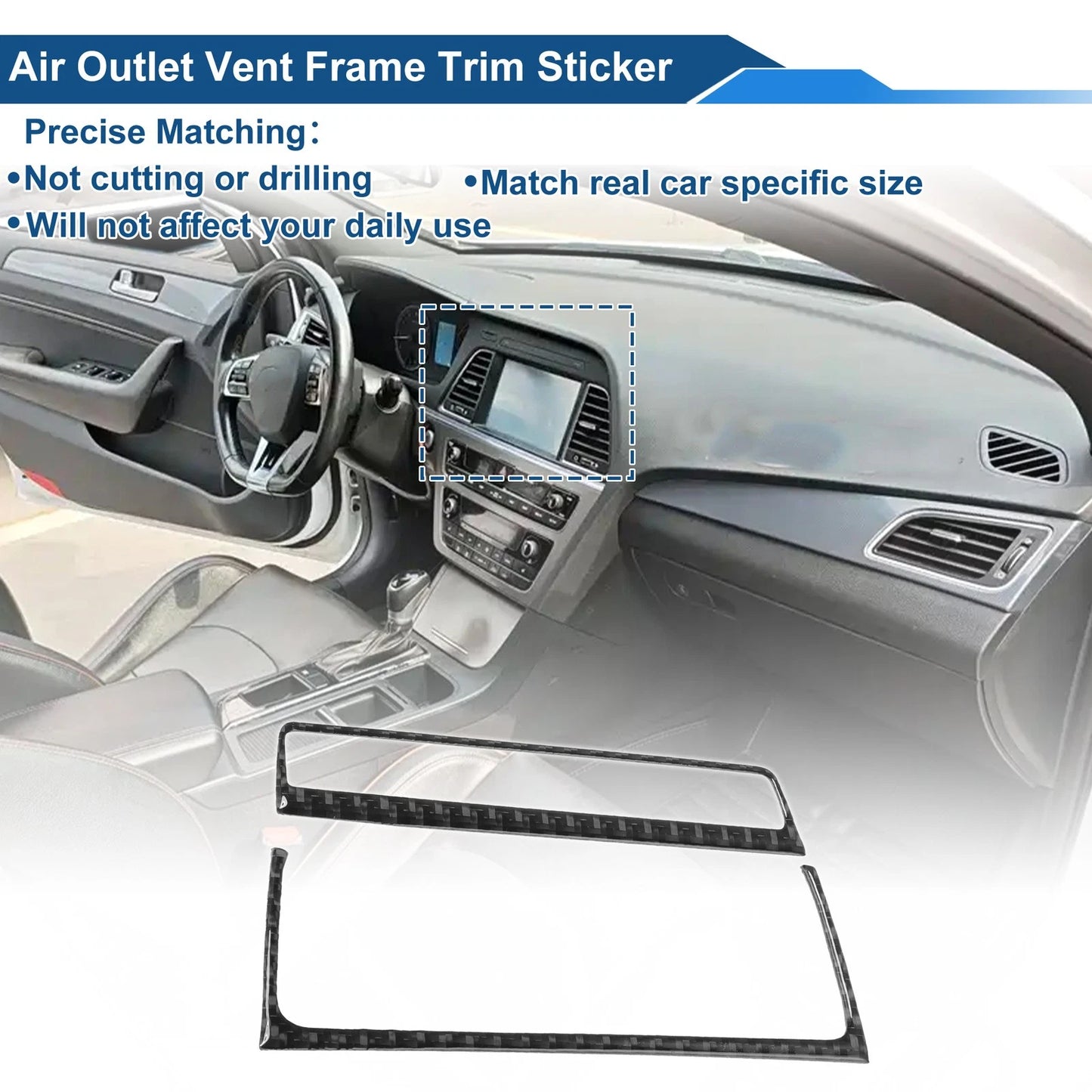 Set of 1 Air Condition Outlet Vent Trim Cover Frame for Hyundai Sonata (2015–2019)