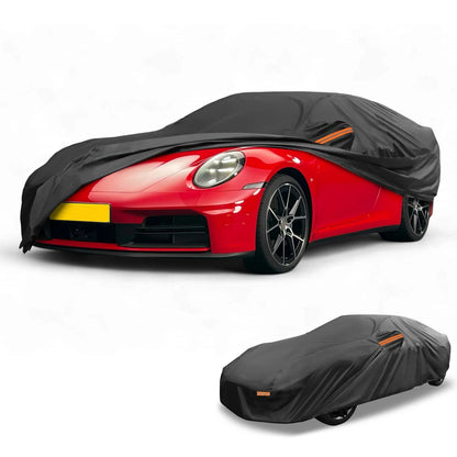 Car Cover Waterproof for Porsche 911 (210D-PU, Black)