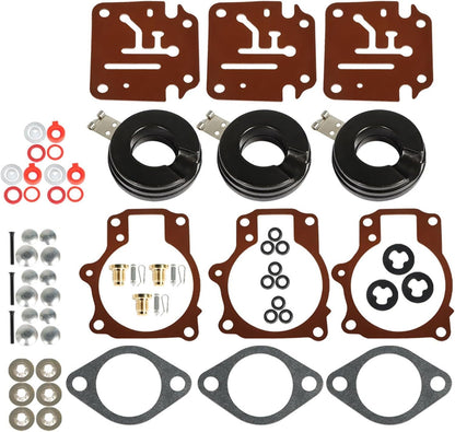 3PCS Carburetor Rebuild Kit for Johnson Evinrude 65-75 HP (Year Range)