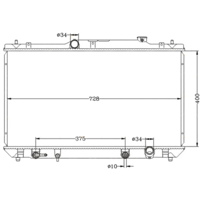 Heavy Duty Alloy Core Radiator for Toyota Camry (2002–2006)