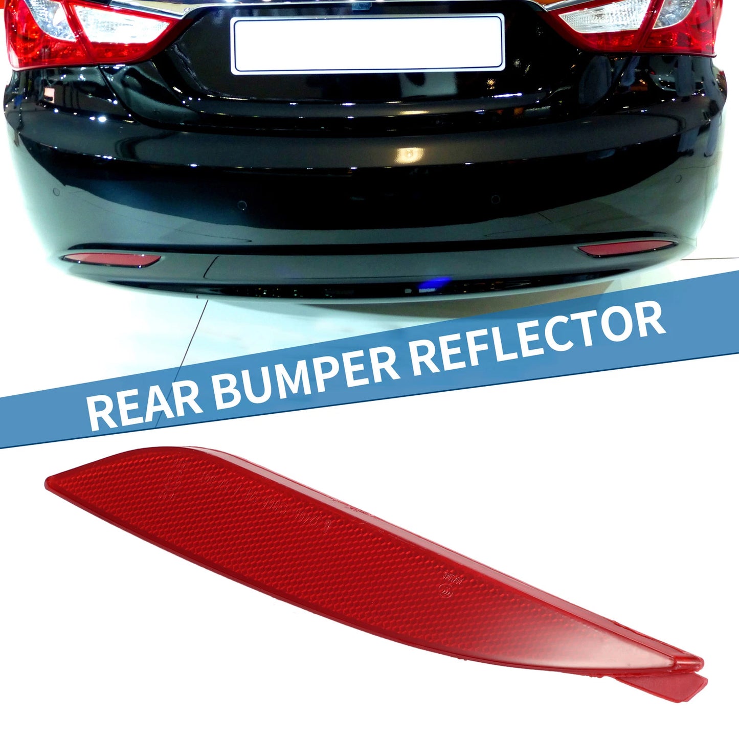 Rear Left Bumper Reflector No. 924053S000 for Hyundai Sonata (2011–2013) Red