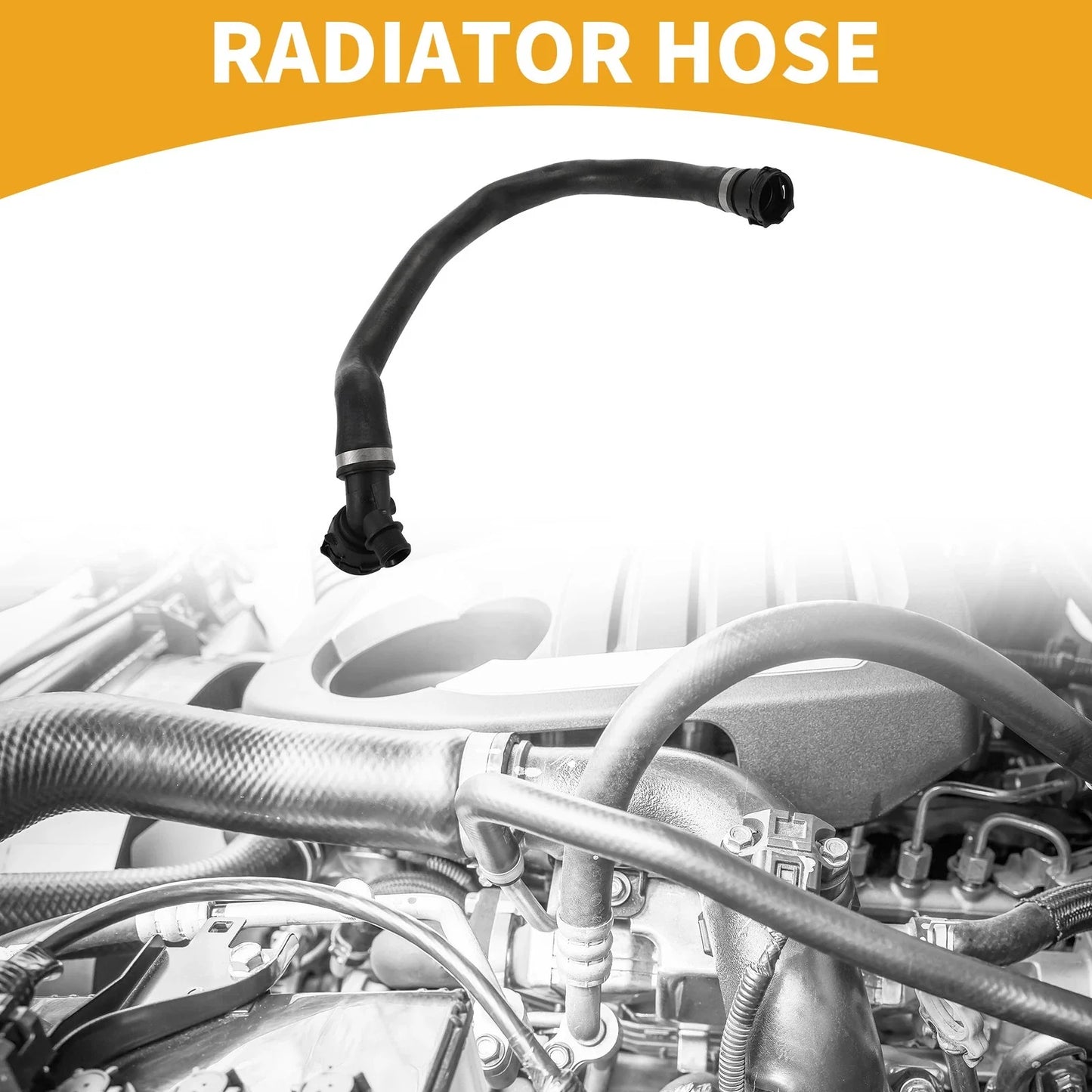 Radiator Hose for BMW X1/X2 Rubber Black (2016-2020)