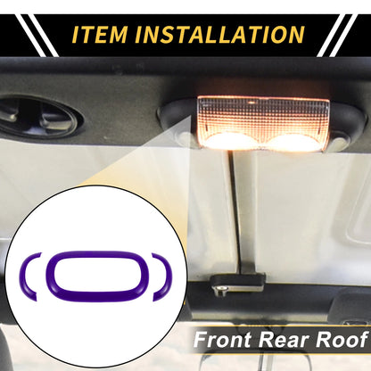 Front Rear Roof Reading Light Trim Cover for Jeep Wrangler JK (2007–2018)