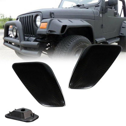 4x Smoke Bumper Signal Fender Side Marker Lights for Jeep (2007-2018)