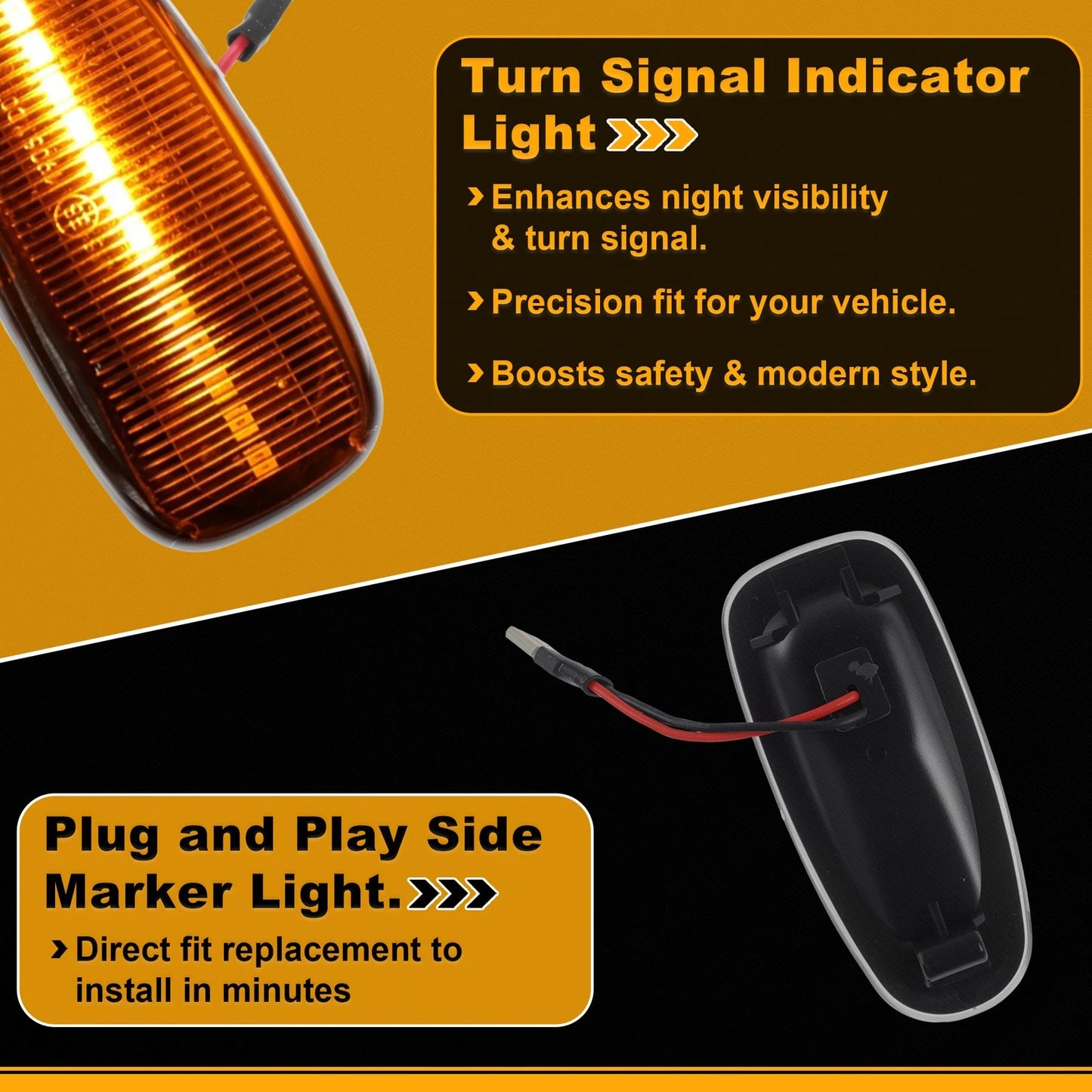 Set of 2 Side Marker Fender Lights A2108200921 for Mercedes-Benz CLK320 (1998–2003)
