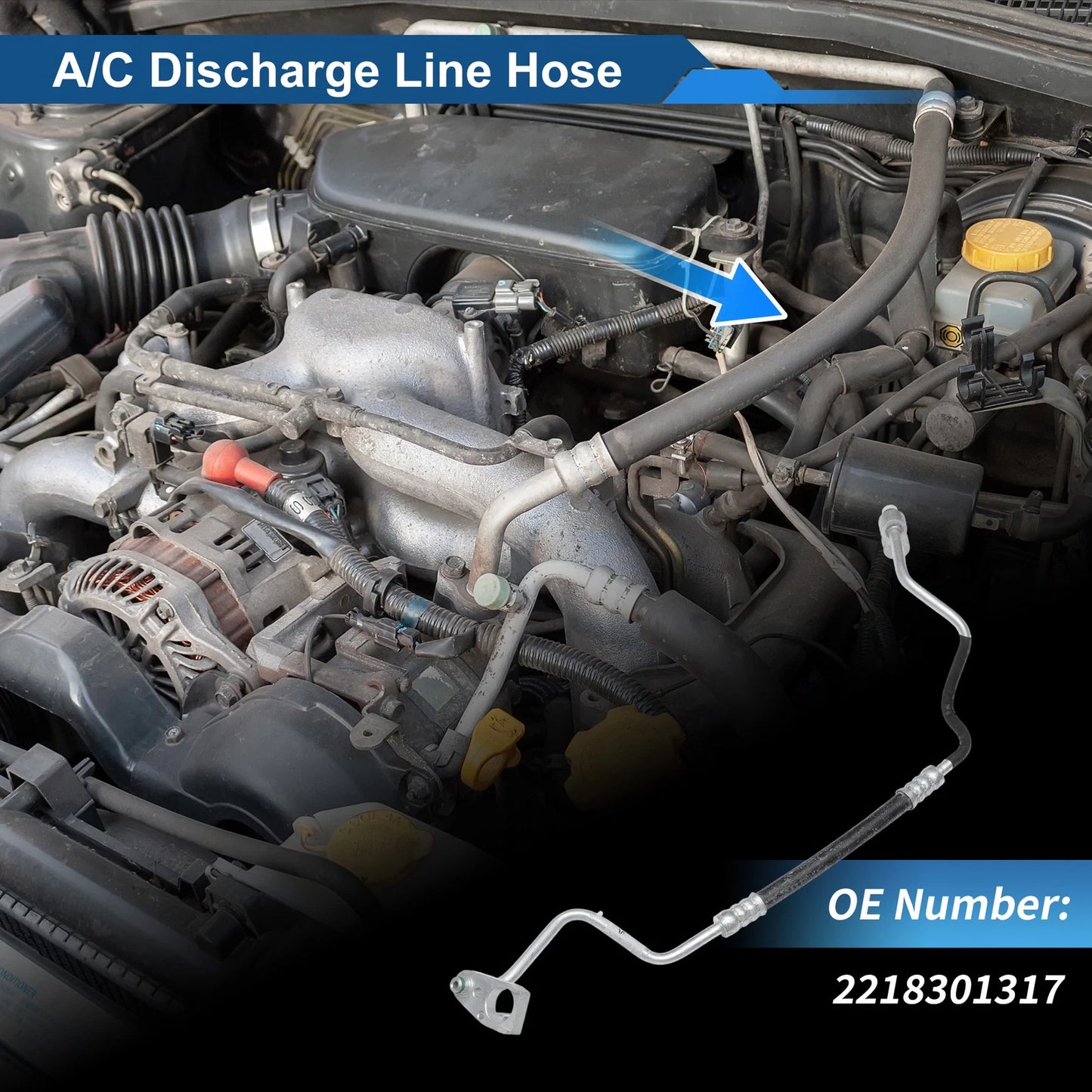 A/C Refrigerant Liquid Hose for Mercedes-Benz CL550 (2007–2014) No. 2218301317