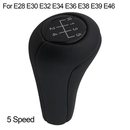 5-Speed Gear Shift Knob Ball Leather Plastic for E28 X3 Z1 Z3