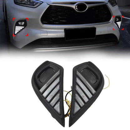 Daytime Running Lights & Turn Signal Fog Lamp for Toyota Highlander (2020-2023)