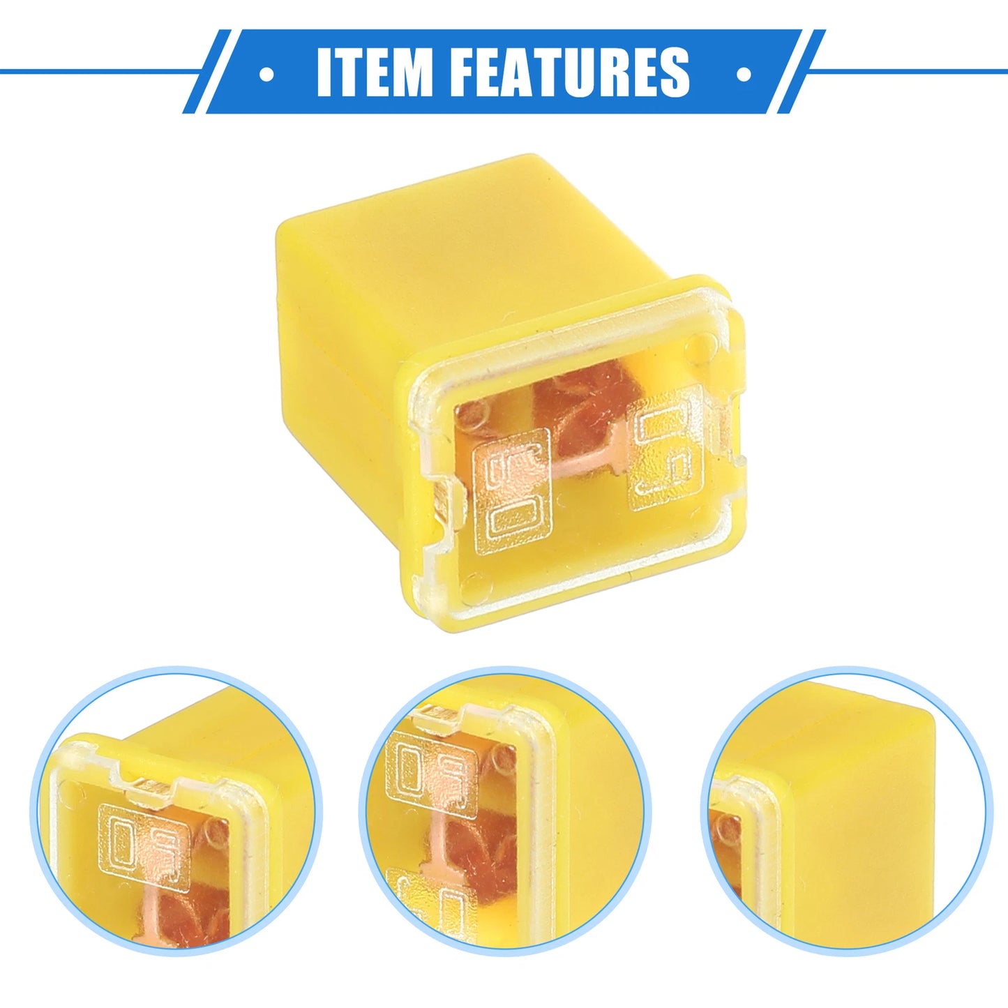10 Pcs Mini Box Shaped Fuse 60 Amps for Pickup Trucks Cars (Universal)