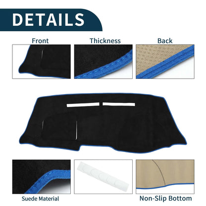 Dashboard Cover Mat for Nissan Note E12 / HE12 / NE12 (2012–2020) Black Blue