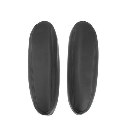 Car Front Seat Armrest Cover 2 x Microfiber Leather Black for Chevy Tahoe (00-06)