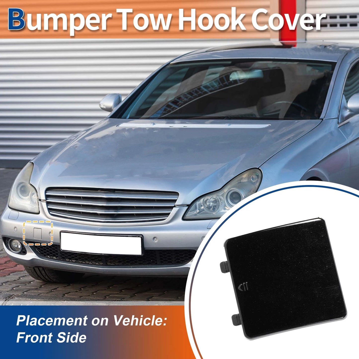 Tow Hook Cover for Mercedes-Benz CLS (2004–2007) No.A2198850026 Black