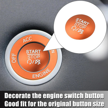 Engine Push Start Stop Button Cover Trim Kit for Dodge Charger Challenger (2015-2023)