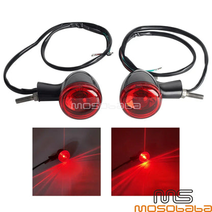 Black Bullet Rear Brake Tail Lights for Harley Sportster XL883 XL1200 (2004-2023)