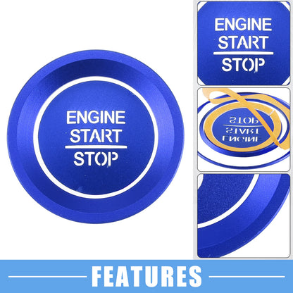 Engine Start Stop Ignition Button Trim Decal for Honda Accord (2018–2022) Blue
