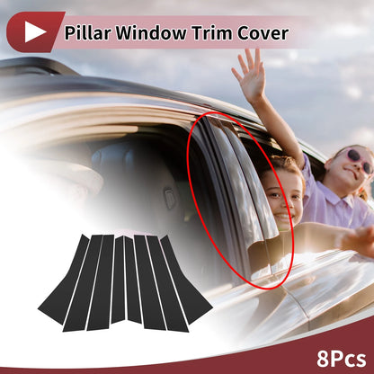 Set of 8 Door Pillar Window Trim for Porsche Cayenne (2010–2017)
