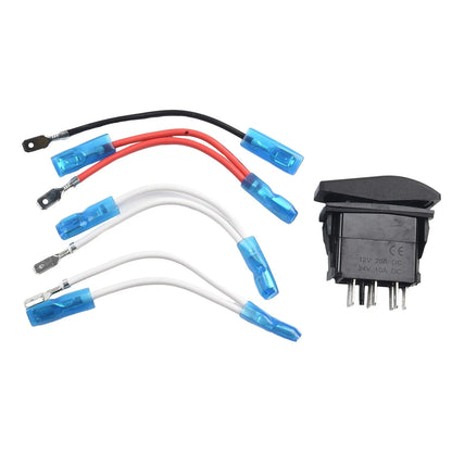 Rocker Switch / 12V/20A 24V/10A / 4952.524mm Blue LED Light for DPDT