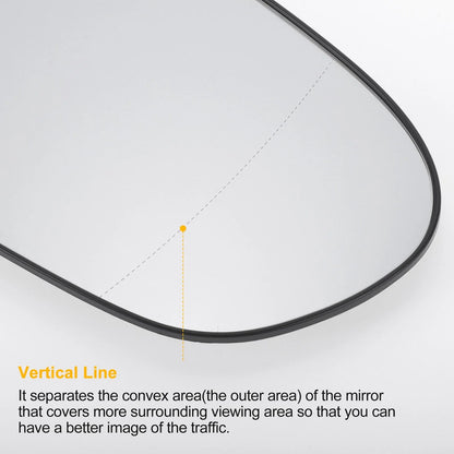 Right Side Heated White Mirror Glass for Hyundai i40 (2012-2020)