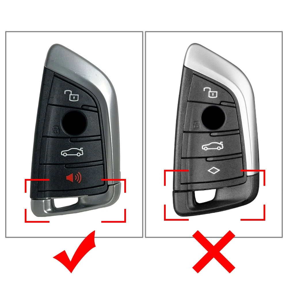 Carbon Fiber Key Fob Remote Cover for BMW 1 2 3 4 5 6 7 Series X1 X2 (2011–2023)