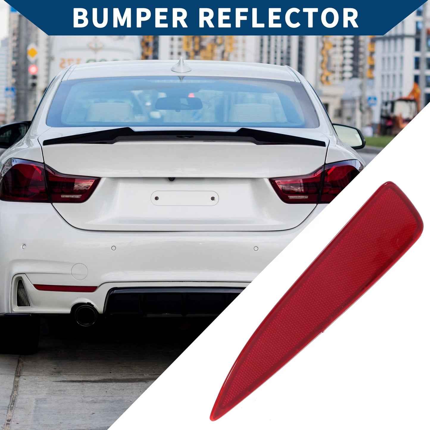 Rear Right Bumper Reflector for Toyota Yaris (2012–2014) Red