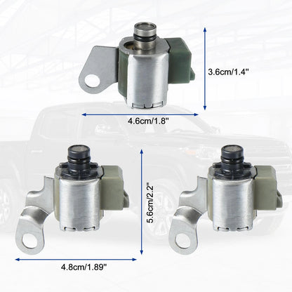 3Pcs Shift Lock Up Solenoid Kit No. 8542022080 for Toyota A340E