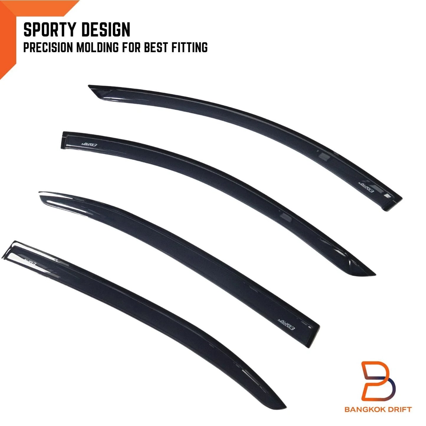 Weather Shield Window Visor Rain Guard for Mazda 3 Hatchback (2014-2019)