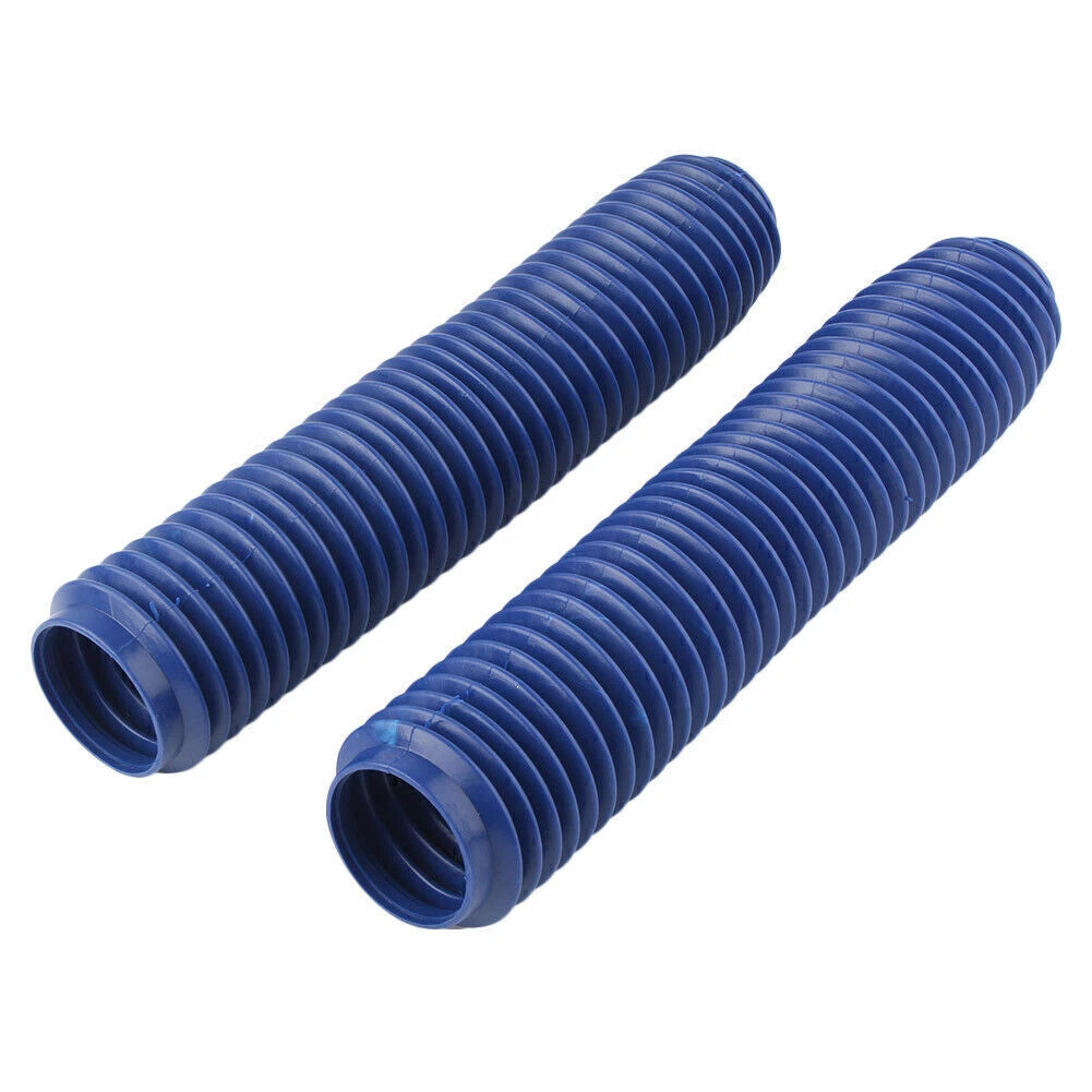 2X Front Fork Cover Gaiters for Universal Motorcycle (Gators Boots, Blue)