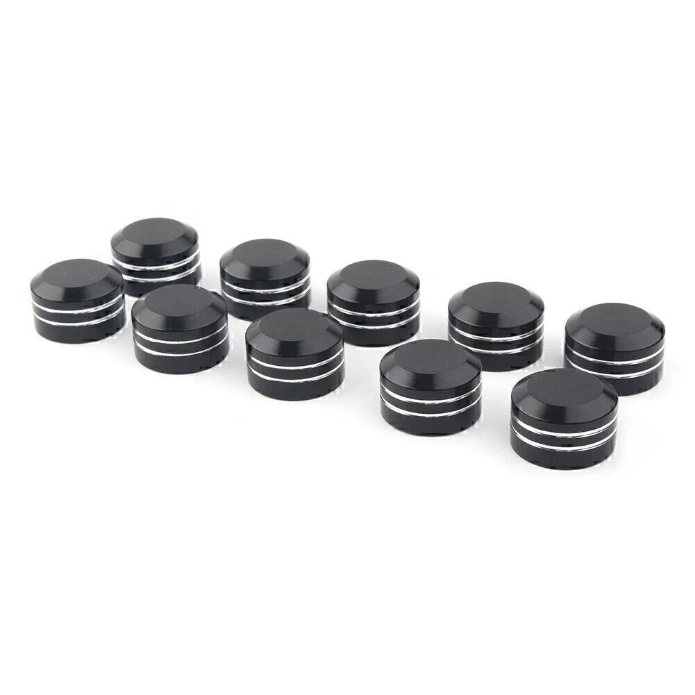 9mm Black CNC Inner Motor Bolt Topper Caps for Harley