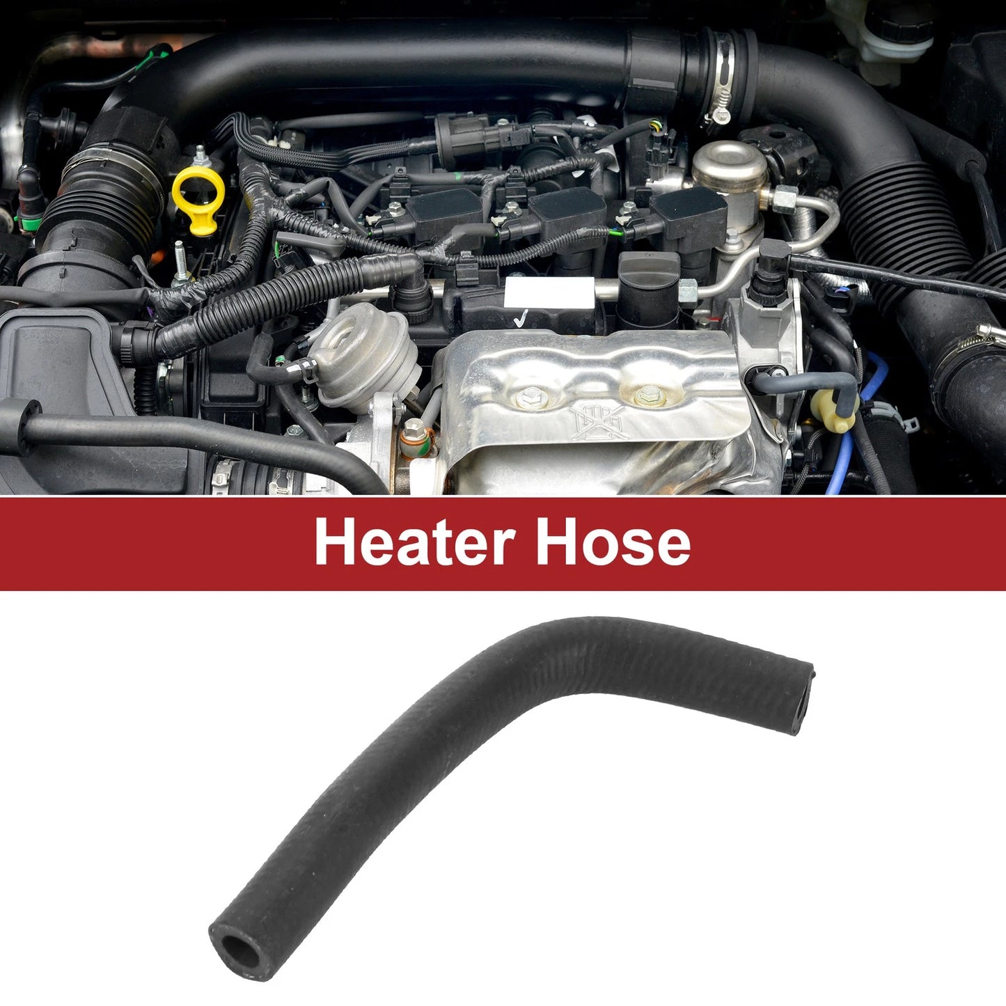 Heater Hose for Nissan Maxima (2000–2001) No. 140562Y001 Rubber Black