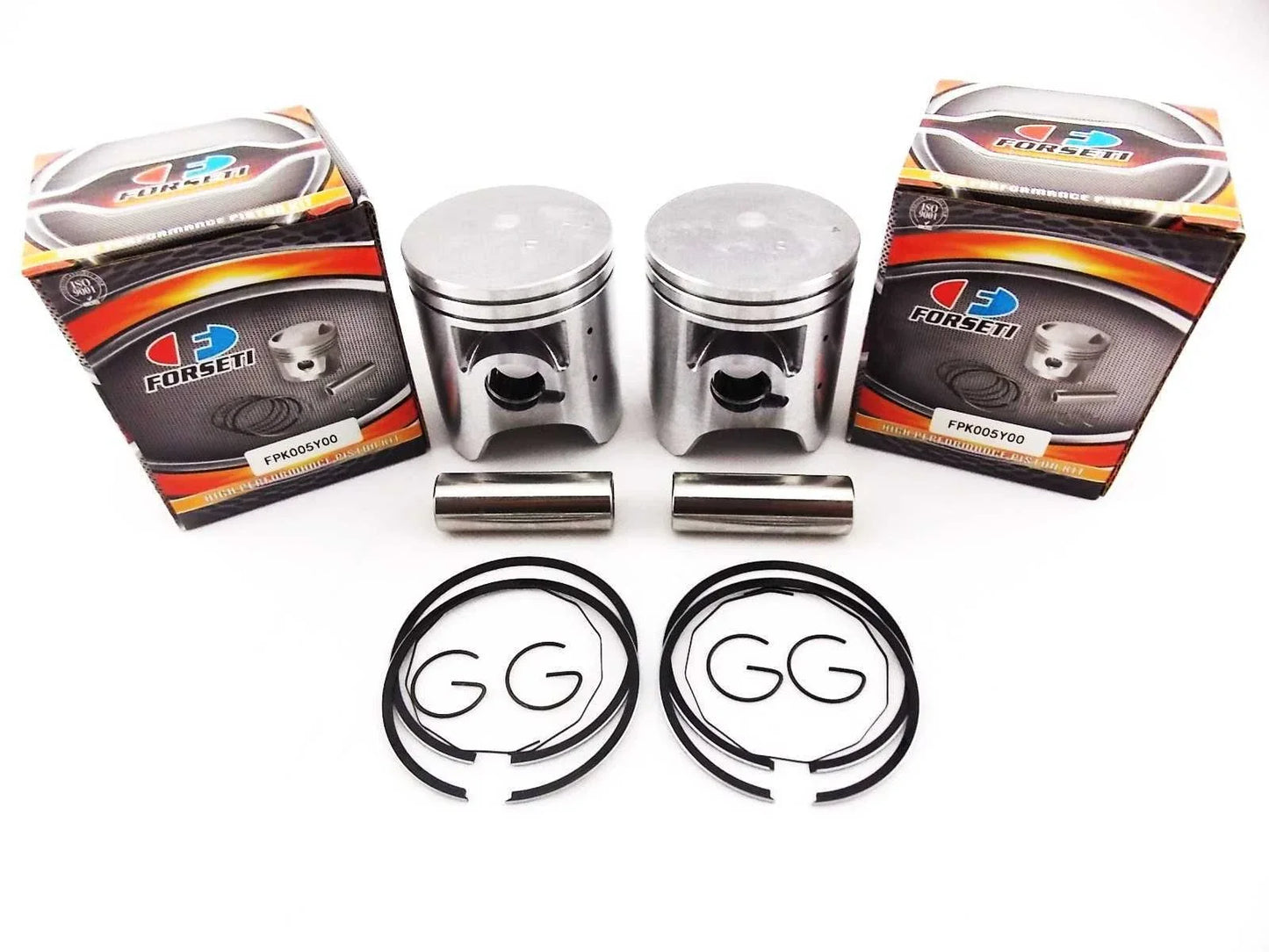 1mm O/S FORSETI Piston Set 57.4mm Rings Pin Clips for YAMAHA R1-Z (1991-1992)