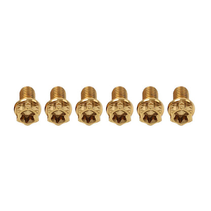 6pcs M6x25mm Titanium Torx Head Flange Bolts for Bike Motorcycle