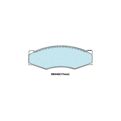 Set of 4 Front Disc Brake Pads for Nissan Navara D21 (1985–1991)