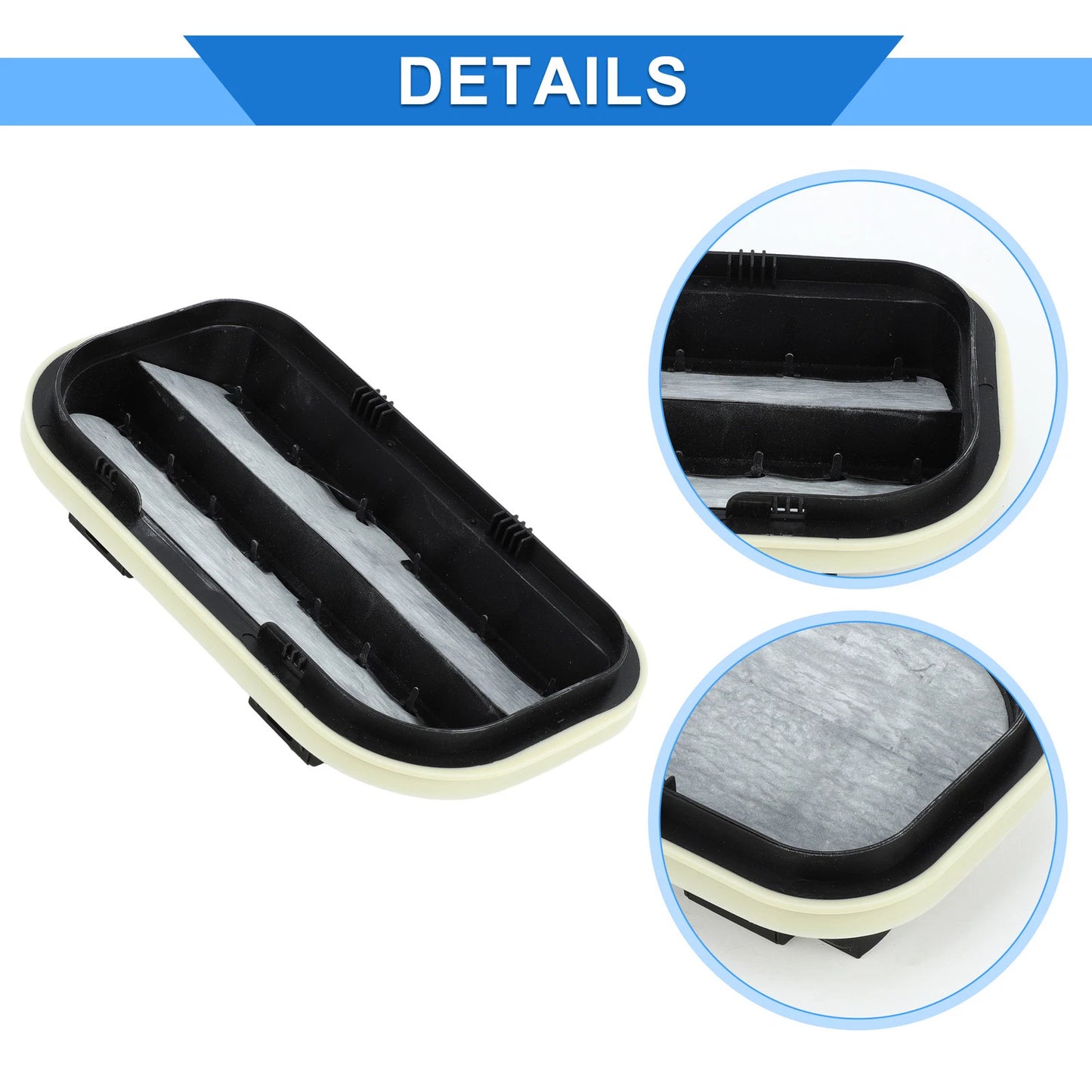 Center Dash A/C Outlet for Ford C-Max Fiesta (2006–2013) ABS Black Vent Panel