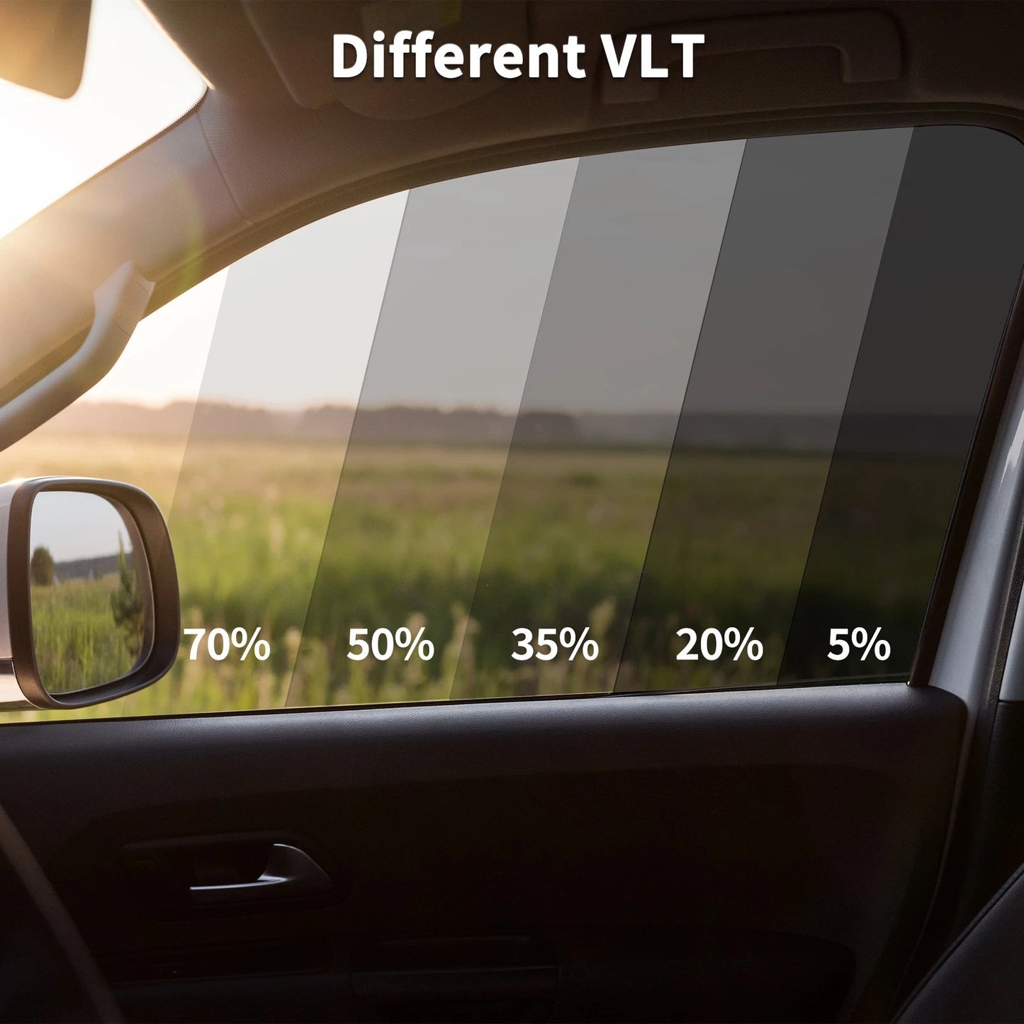 Carbon Window Tint Film 20ft x 24in Light Black VLT 46% UVR 47%
