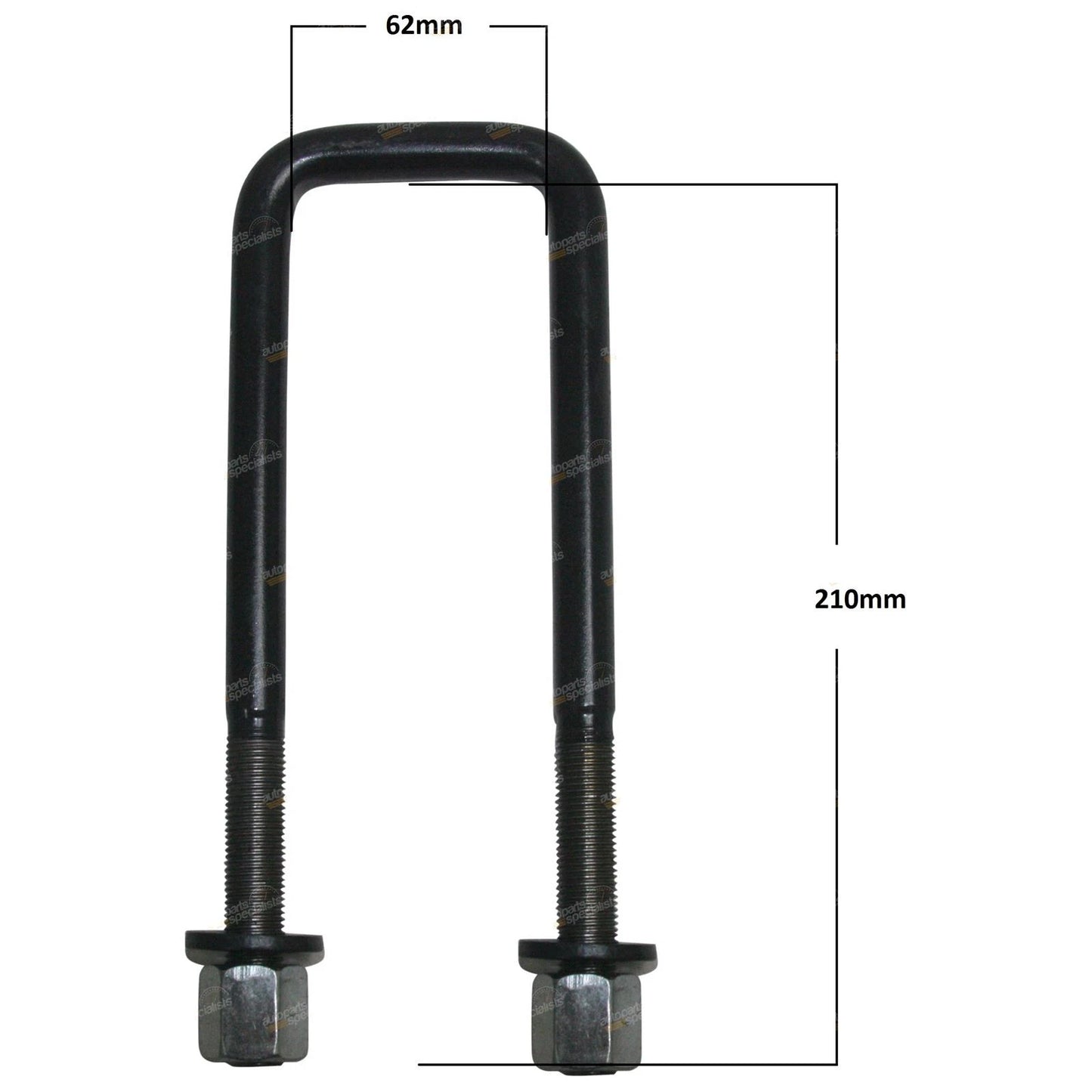 Set of 4 Extended Rear U-Bolts for Toyota Hilux KUN26 (2005–2014)