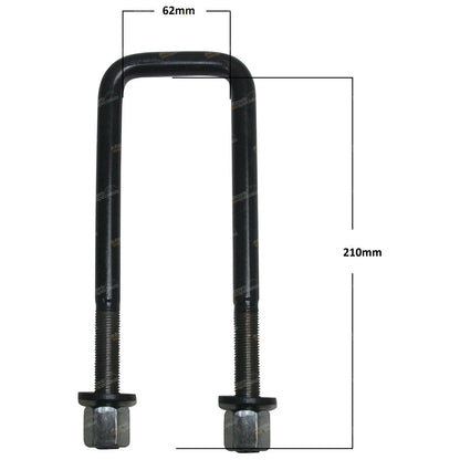 Set of 4 Extended Rear U-Bolts for Toyota Hilux KUN26 (2005–2014)