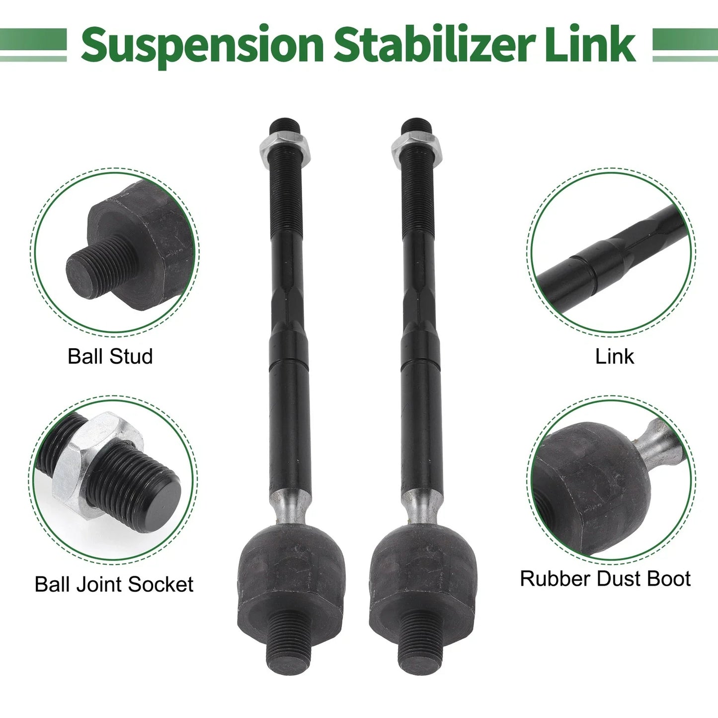 8 x Front Suspension Kit Tie Rod Ends & Lower Ball Joints for Chevrolet Aveo5 (2006-2011)