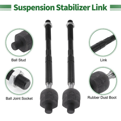 8 x Front Suspension Kit Tie Rod Ends & Lower Ball Joints for Chevrolet Aveo5 (2006-2011)