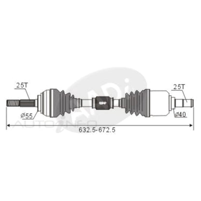LH CV Shaft for Nissan Pulsar (1991–2005)