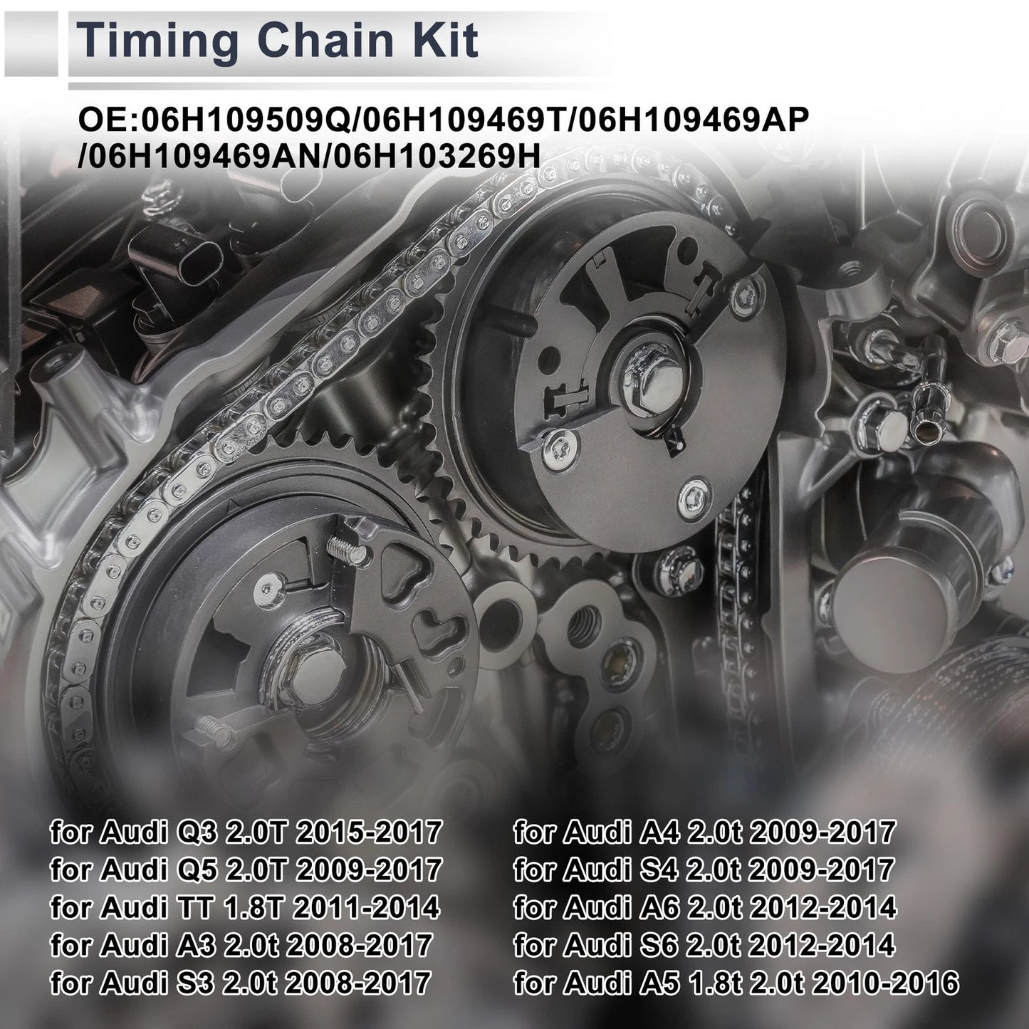 Timing Chain Kit No. 06H109469T for Audi A3 A4 A6 A8 Q5 TT (2000–2023)