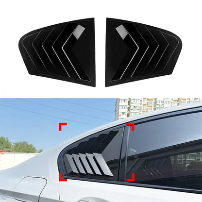 Gloss Black Rear Side Window Quarter Louver Cover for BMW 5-Series Sedan (2018–2023)