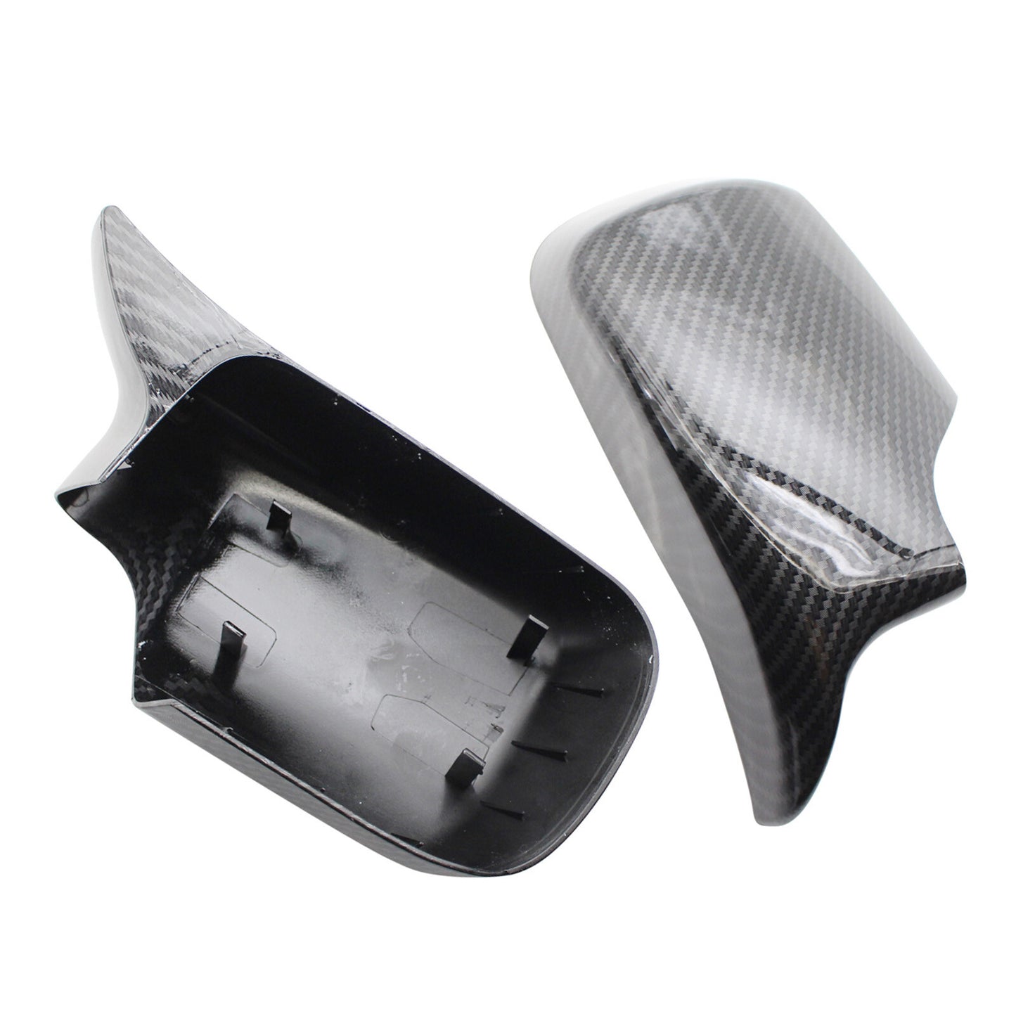 2X M Style Wing Side Mirror Cover Caps for BMW E46 E39 (1998–2005)