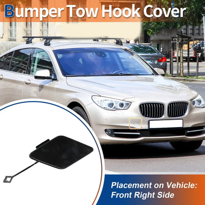 Tow Hook Cover Front Right for BMW 535i 550i GT Black