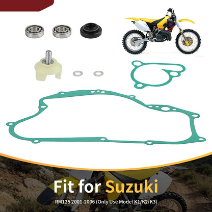 Rebuild Kit with Water Pump Shaft Gear for Suzuki RM125 (2001–2006)